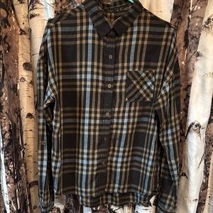 Prana Flannel Plaid Button-Up Shirt